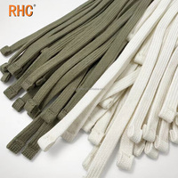 Cordon plat tressé 100 % coton robuste de 10 mm pour ceinture de pantalon et vêtement