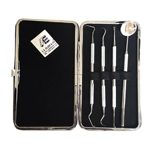 KIT D'HYGIÈNE DENTAIRE 2026 EN PROMOTION – Ensemble de 4 pièces avec miroir grossissant et cadre en acier, type mallette - Product Image 1