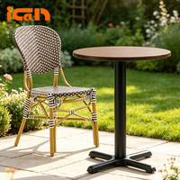 Chaises de jardin en rotin et bambou anti-âge pour l'extérieur, chaises de terrasse pour restaurant