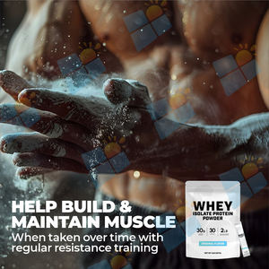 SUNI OEM ODM自社ブランドホエイプロテインアイソレートパウダーサプリメント個別パッケージハラールビーガンホエイプロテインパウダー - Product Image 3