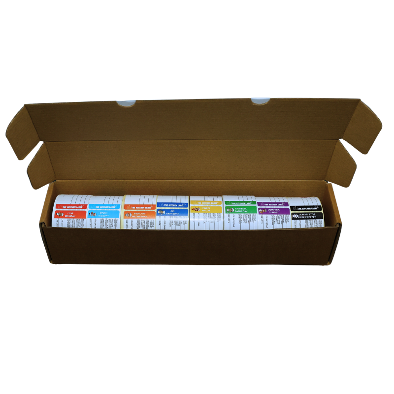 7 Rolls/Set Day of the Week Rotation Food 1 X 1 Inch Dissolvable ...