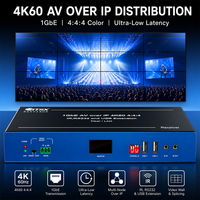 Pro Zero-Latency 4K60 HDMI Over Ethernet KVM Extender 120m Tanpa Kehilangan Kualitas Visual SFP/RJ45 dengan PoE untuk Video Wall