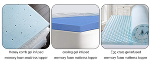 Hot bán khách sạn Nệm Topper đơn gấp đôi tre Aloe Vera Bìa mật ong Lược Gel truyền Bộ nhớ bọt truyền Bộ nhớ - Product Image 3