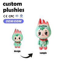 Peluche de dragon mignonne personnalisée, yeux lumineux en option, peluche de dragon en coton PP super doux, adorable figurine de dragon en peluche