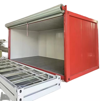 Maison conteneur mobile moderne de 20 pieds, garage préfabriqué portable en acier respirant avec chambre et atelier