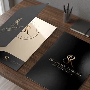 Wholesale Custom Logo Digital Printed Luxury Paper <b>A4</b> <b>File</b> Folders Hot Stamping for Hotel Restaurant Spa Club Document Storage - Product Image 2