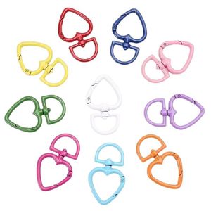 Heart Shape Bag <b>Clips</b> Zinc Alloy Detachable Keychain Accessories Novelty Portable Multi Color 1.9in Length - Product Image 5