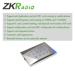 Grado industrial Ip65 Frecuencia dual 125KHz + 13,56 MHz Lector de <span class=keywords><strong>control</strong></span> de acceso con teclado PIN Comunicación WG <span class=keywords><strong>RS485</strong></span> - Product Image 2
