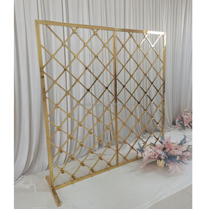 <strong>Mehndi</strong> Event Decoration Props Gold Stainless Steel <strong>Candle</strong> Wall Background for Wedding Banquet Hall Decor - Product Image 2