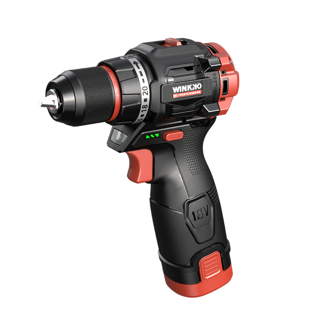 Cordless Electric Drill Crown Industrial Grade Brushless Motor Variable Speed 55N.m Torque LI-ION Battery Keyless 10MM Drilling
