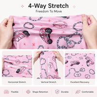 Tissu en polyester extensible double brossé avec élasthanne pour vêtements de sport, vente en gros