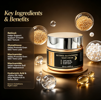 Collagène végétalien biologique OEM pour la vitamine E, le glutathion, l'acide hyaluronique, crème anti-âge raffermissante hydratante éclaircissante jour + nuit