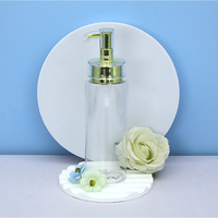 Bouteille PET Premium Personnalisable OEM ODM avec Pompe Plaquée Or 100ml 120ml 200ml 250ml 300ml 500ml pour Emballage Cosmétique Élégant