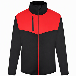 Veste polaire zippée intégrale pour homme 100 % coton brodée imperméable épaisse à blocs de couleur à manches longues pour l'extérieur décontractée hiver - Product Image 5