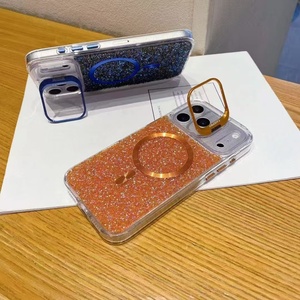 Оригинальные чехлы для iPhone 17 Pro Max с подставкой и держателем, блестящие - Product Image 2