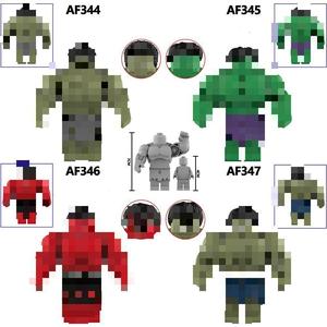 Nouveaux jouets de construction de personnages de films populaires, héros vert, lézard, rhinocéros, figurines d'action classiques, briques de puzzle, jouets pour garçons, cadeaux pour enfants - Product Image 4