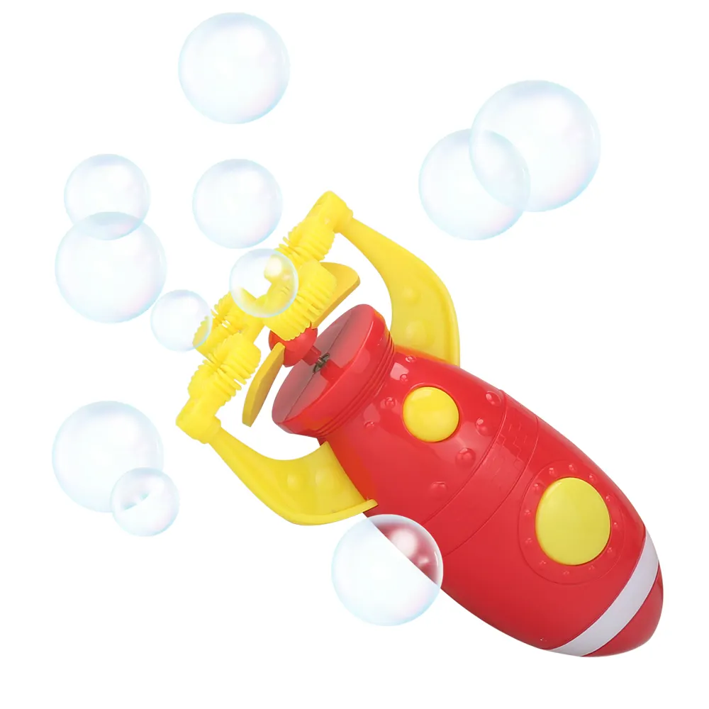 Fábrica de brinquedos Atacado Bolha Foguete 2 oz Bubble Solução Incluído Brinquedo do Miúdo Elétrica Blower Fabricante de Brinquedos Da Bolha