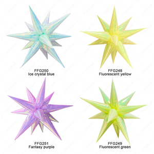 Ballons <span class=keywords><strong>Valentino</strong></span> Pink Cone Starburst 24 40 pouces, ballons pastel jaune étoile pointue pour la décoration de fête d'anniversaire ou de mariage - Product Image 1