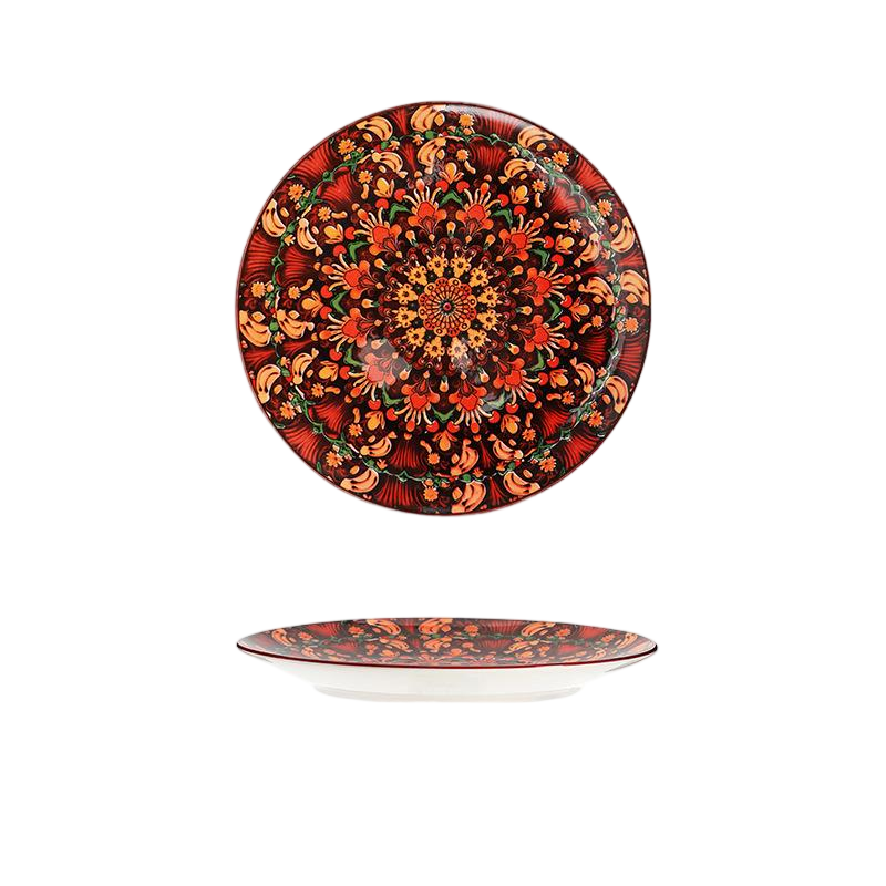 Red 8.5-inch plate