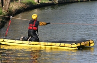 Planche de sauvetage gonflable de 5 m, pont flottant pour sauveteur, pont pneumatique portable pour les urgences en cas d'inondation
