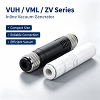Generador de Vacío Neumático Compacto en Línea ZU05S/L ZU07S VML1006/1008 ZV-06/08 con Fuerte Succión para Automatización