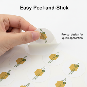 Skincare product <b>labels</b>, bottle <b>labels</b>, <b>gift</b> box seals, glossy white PE printing - Product Image 2