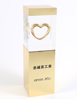 Logo personnalisé de luxe en alliage de zinc 24K Gold Plating Award Antique Golden Globe Trophy Cup for Trophées Medals & Plaques