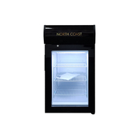 Meisda SD50B Vitrine Réfrigérée à Température Unique avec Porte Vitrée, Refroidissement Direct, Étagères Ajustables, Mini Présentoir pour Glaces et Sucettes Glacées
