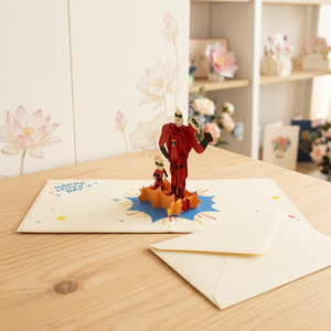 Incredible Dad Pop <b>up</b> Card 3D Handmade Art Paper Gift Love Father's Day Mother's Day Thanksgiving Custom Logo Viet-craft OT546 - Product Image 2
