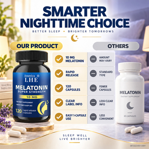Complément alimentaire personnalisé Shecome Mélatonine 10 mg pour favoriser la relaxation et la santé du sommeil chez les hommes et les femmes, capsules de mélatonine - Product Image 5