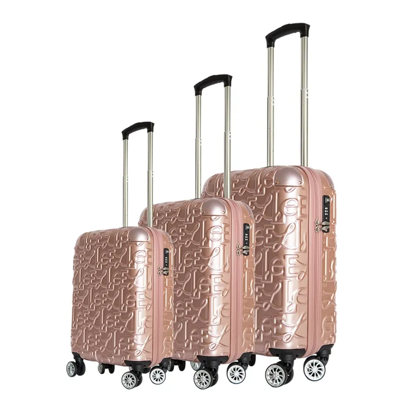 Chariot pliable en aluminium pour femmes, ensemble de 3 bagages, de marque, célèbre chariot de styliste, serrure TSA