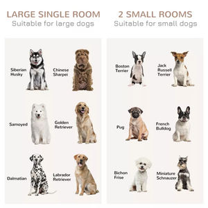 מפעל ישיר אלון עץ הזזה דלתות כפול כלב מלונה לחיות מחמד ארגז ריהוט לכלבים גדולים עם מדפים - Product Image 4