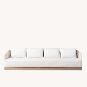 Ensemble de canapés de jardin en teck moderne et élégant pour terrasse extérieure, cour, hôtels, villas, parcs - Imperméable, durable, style détente pour la maison - Product Image 6