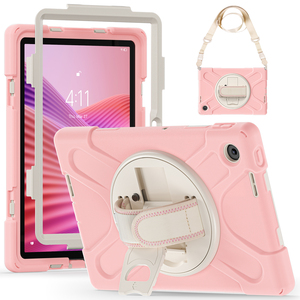 Pour <span class=keywords><strong>Lenovo</strong></span> Tab 10.1 pouces 2025 étui pour <span class=keywords><strong>tablette</strong></span> robuste antichoc en Silicone épais pour enfants avec dragonne rotative à l'épaule - Product Image 1