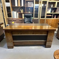 Élégant bureau de patron convertible et extensible pour panneau de directeur général Mobilier de bureau de style bois pour bureau à domicile