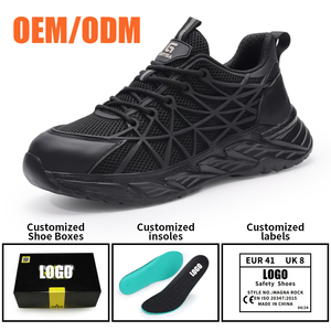 Chaussures <span class=keywords><strong>de</strong></span> <span class=keywords><strong>sécurité</strong></span> à embout d'acier légères, anti-écrasement et anti-perforation, personnalisables, pour le travail en usine, unisexe - Product Image 3