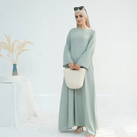 2025 vente en gros été printemps Ramadan Eid vêtements islamiques modeste dubaï élégant lin coton Robe femmes musulmanes Robe Abaya