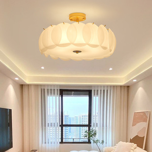 Lámpara de Techo Moderna con Cubierta de Madera y Acrílico, IP44, Panel LED de Superficie, 3500K Blanco Cálido, CRI 80, 3 Años de Garantía, para Sala de Estar - Product Image 1