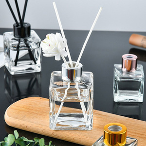 Aroma <strong>Reed</strong> <strong>Diffuser</strong> <strong>Bottle</strong> 50ml 100ml 150ml 200ml 300ml 500ml Rubber Stopper Square Glass Design Custom Logo - Product Image 1