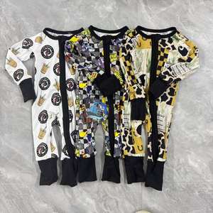 ชุดรอมเปอร์เด็กอ่อนแบบลำลองสองแบบ สไตล์ลำลอง ผลิตจากผ้าไผ่ สำหรับเด็กแรกเกิด ขายส่งสำหรับเด็กผู้หญิงและเด็กผู้ชาย รับผลิตตามแบบ - Product Image 2