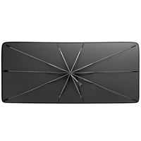 Pare-soleil pliable pour pare-brise de semi-remorque, protection UV et isolation thermique en titane argenté pour camions