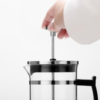 Cafetière Mini presse à café service unique presse française épaisseur résistante à la chaleur verre borosilicaté cafetière presse à thé
