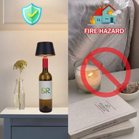 Lampes de table LED flexibles en aluminium de style nordique moderne de luxe Zafferano, forme de bouteille, pour salon, chambre à coucher, hôtel