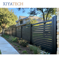 Clôture de confidentialité XIYATECH en aluminium personnalisable pour arrière-cours résidentielles et aménagement paysager contemporain porte en fer forgé moderne