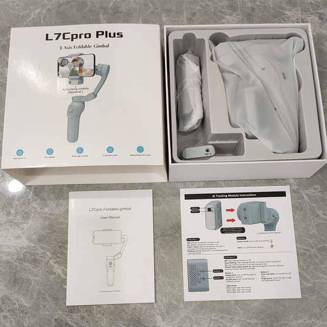3-Axis Phone Gimbal with Adjustable Fill Light AI Tracker Stabilizer for Smartphone Phone Stabilizer for Video Recording