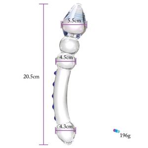 Bacchetta per massaggio in vetro naturale bacchetta per massaggio al quarzo rosa bacchetta per massaggio Yoni in pietra di cristallo curativa grande come regalo per le donne - Product Image 2