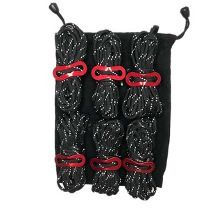 Reflective Paracord 4mm 12m Nylon Outdoor Camping Guy Ropes With Buckles For Tent Setup - Product Image 5