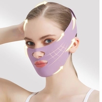 Meilleures Ventes Bandeau de Lifting Facial Réglable en Lycra pour le Contour du Visage en V, Réutilisable, pour Remonter le Menton, pour Femme