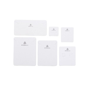 Custom Printing Logo <b>White</b> Neck <b>Lace</b> Card Jewelry Display Card with Pouch Earring Packaging Card - Product Image 3