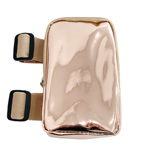 Bolso de pierna metálico con efecto espejo láser, brillante, de PVC, mini riñonera con cremallera, soporte para teléfono, para discoteca o festival. - Product Image 2